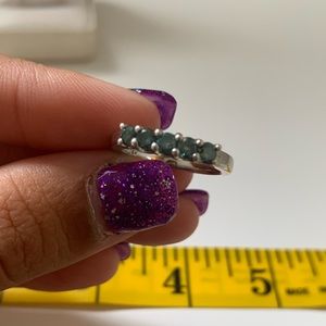 14k white gold topaz ring
